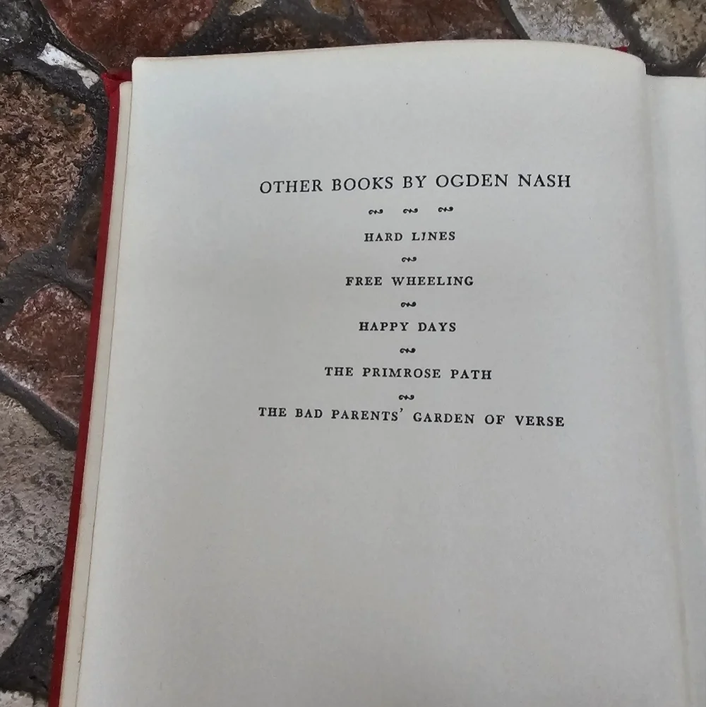 Rare Vintage 1938 Ogden Nash First Edition - 
